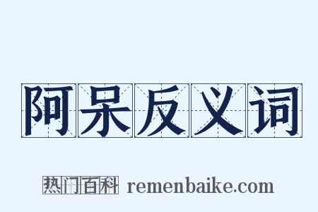 阿呆反义词是什么意思的图片